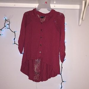 Wet seal burgundy shirt